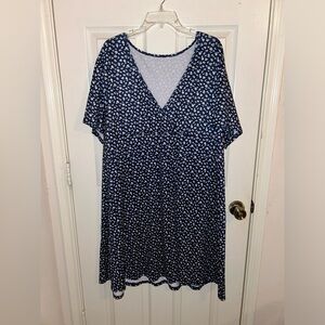 Blue dress white flowers